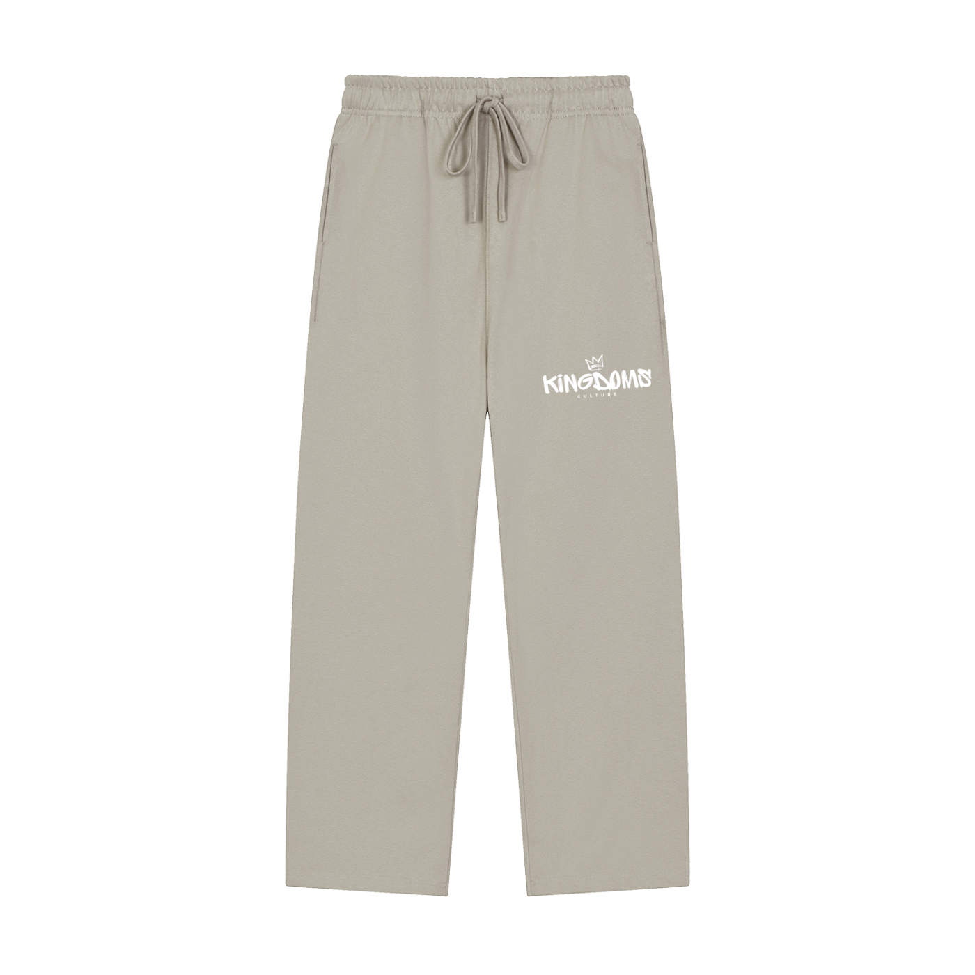 Solid Color Straight-Leg Sweatpants