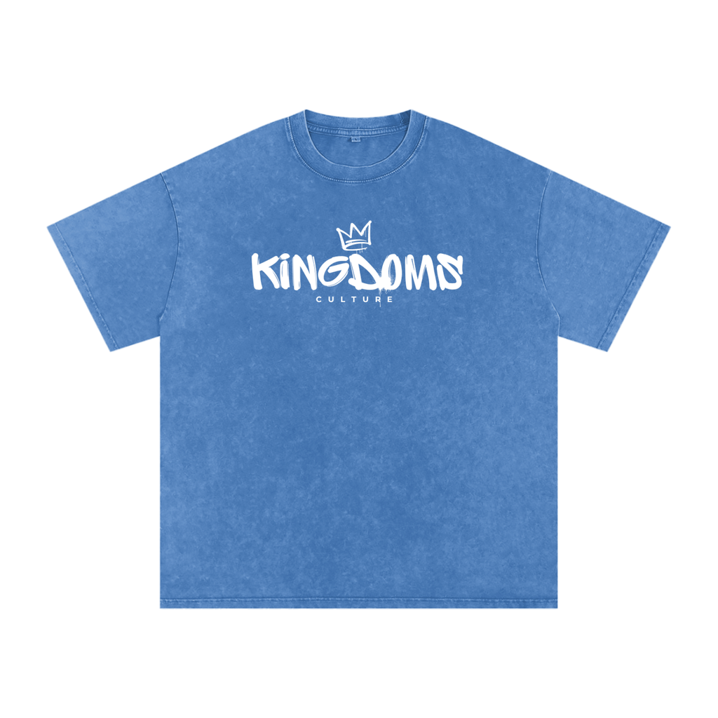 Snow Washed Oversized Cotton T-Shirt