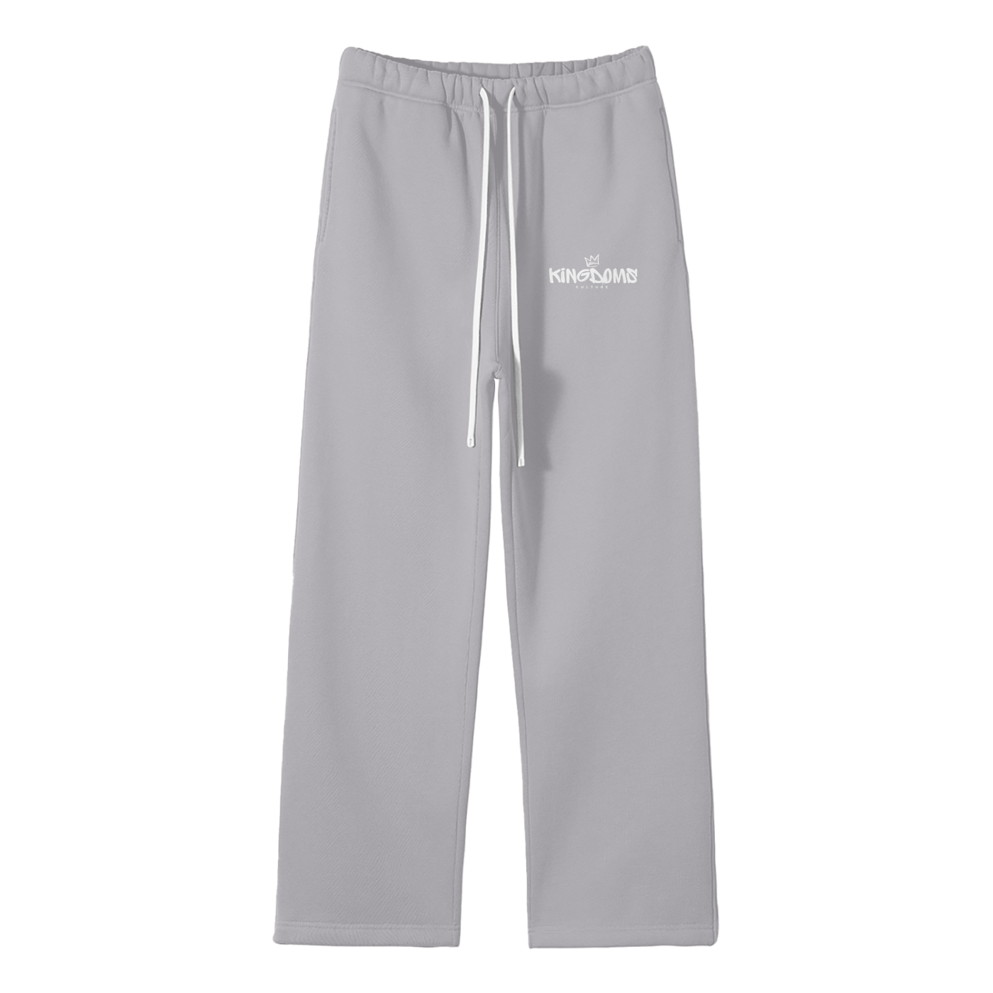 Unisex Solid Color Fleece Straight Leg Pants