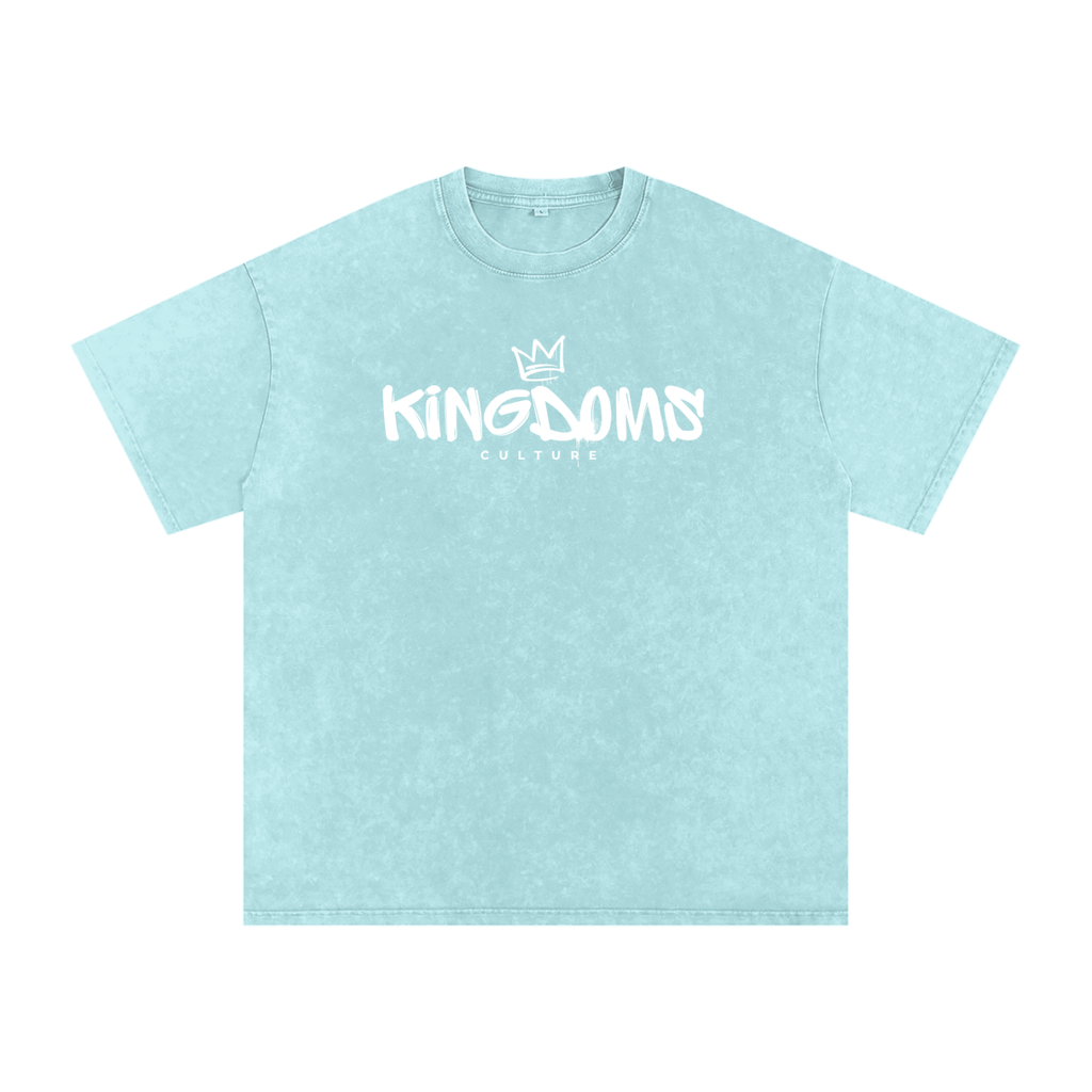Snow Washed Oversized Cotton T-Shirt