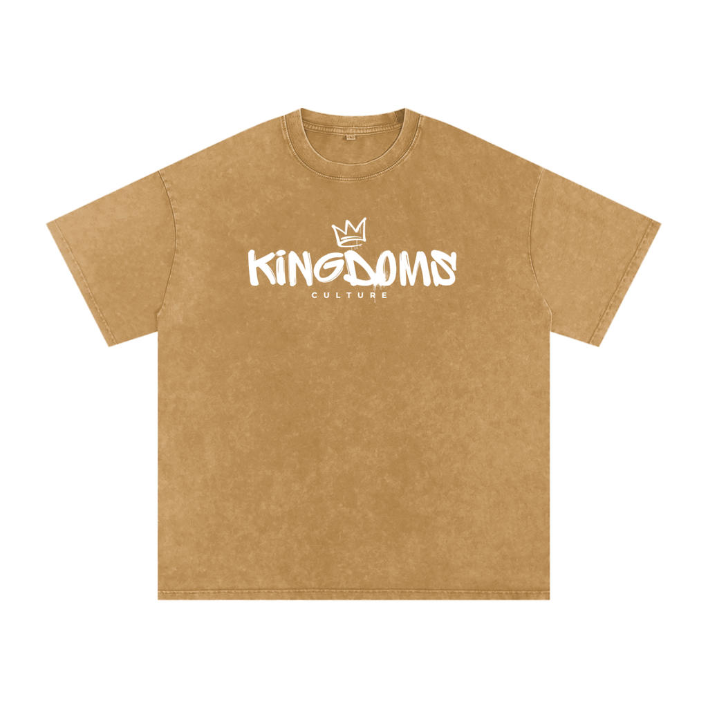 Snow Washed Oversized Cotton T-Shirt