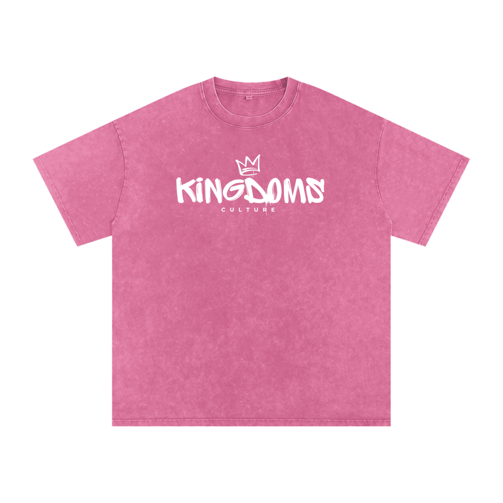 Snow Washed Oversized Cotton T-Shirt
