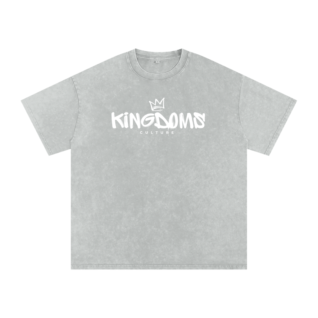 Snow Washed Oversized Cotton T-Shirt