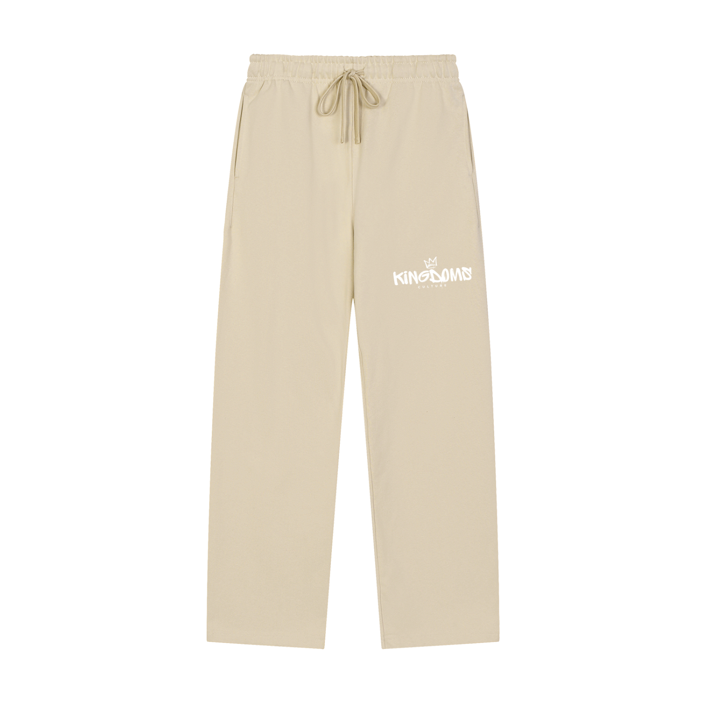 Solid Color Straight-Leg Sweatpants