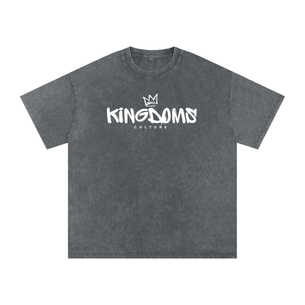 Snow Washed Oversized Cotton T-Shirt